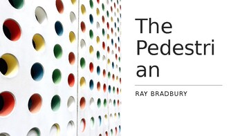 Preview of The Pedestrian Short Story (literary devices, mood, imagery, etc)