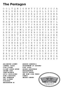 The Pentagon Word Search by Steven s Social Studies TPT