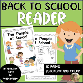 Preview of The People at School {Back to School Reader} for Kindergarten & First Grade