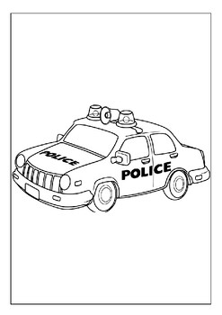 Police car coloring pages