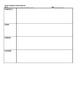 The *Perfect Paragraph* - a graphic organizer by christina marie the slp