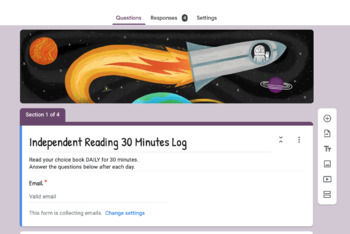 Preview of The Perfect Reading Log Google Form! (Wait...AND  book review section!)