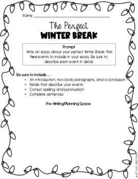 paragraph essay on winter break