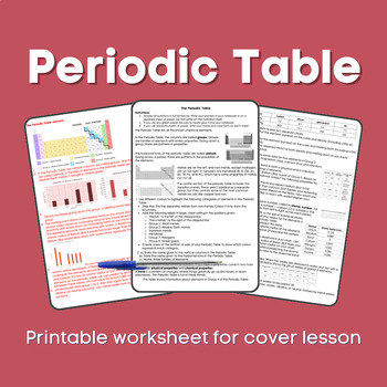 Preview of The Periodic Table Cover lesson