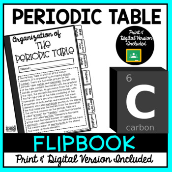 Preview of The Periodic Table Flipbook- Print & Digital