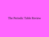 The Periodic Table Review Powerpoint Presentation
