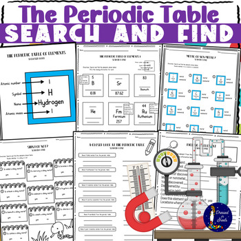 Preview of The Periodic Table of Elements Search and Find