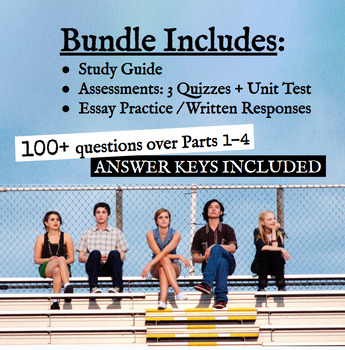 Preview of The Perks of Being a Wallflower Bundle - Study Guide, Quizzes, Tests, Writing