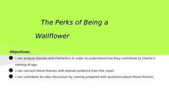 Preview of The Perks of Being a Wallflower Discussion Topics with Readings