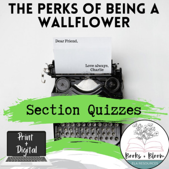 Preview of The Perks of Being a Wallflower Unit Quizzes - Digital Distance Learning!