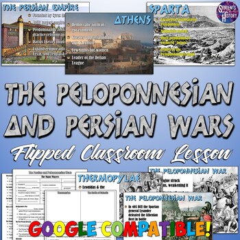Preview of Persian and Peloponnesian Wars Lesson for Ancient Greece