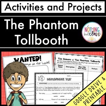 Preview of The Phantom Tollbooth | Activities and Projects | Worksheets and Digital