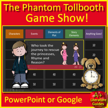 Preview of The Phantom Tollbooth Game - Test Review Activity for PowerPoint or Google Slide