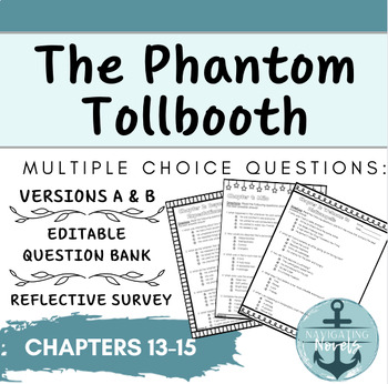 Preview of The Phantom Tollbooth Multiple Choice Questions - Chapters 13-15 (Versions A&B)