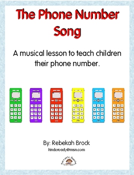 Preview of The Phone Number Song: The Quick and Easy Way to Teach Kids Their Phone Number!