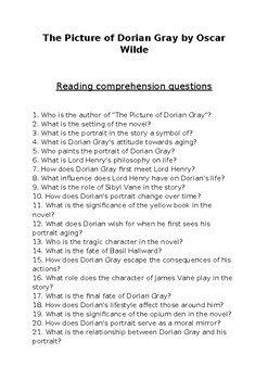 dorian gray essay questions pdf