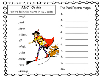 The Pied Piper's Magic - 37 pgs. Common Core Activities by Fun to ...