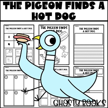 Preview of The Pigeon Finds a Hot Dog Companion Writing Response Coloring Activity