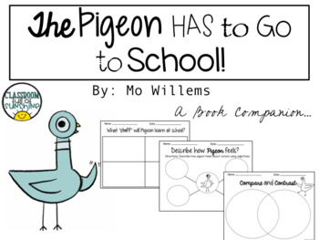 Preview of The Pigeon HAS to Go to School! (Book Companion)