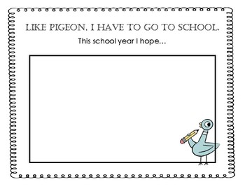 Preview of The Pigeon HAS to Go to School Hopes