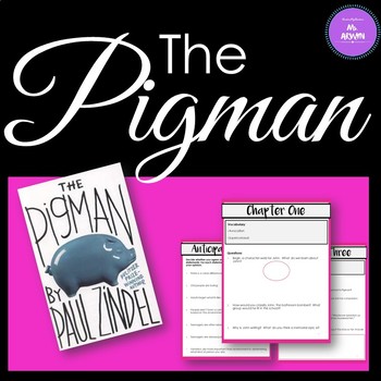 Preview of The Pigman - Interactive Printable Workbook for Middle / Senior