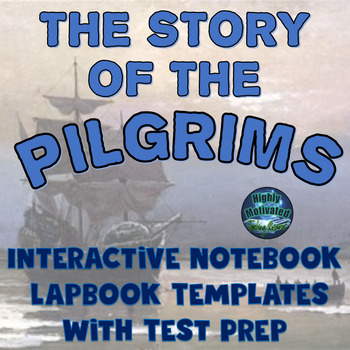 Preview of The Pilgrims Thanksgiving Interactive Notebook Activities with Test Prep Passage