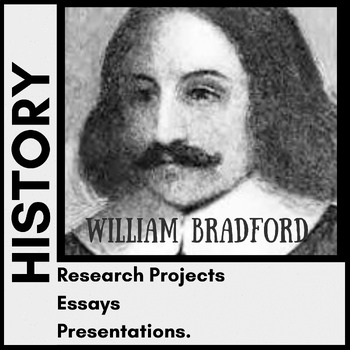 Preview of The Pilgrims- William Bradford - Research Organizer/Worksheets - NO PREP - EASEL