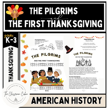 Preview of The Pilgrims and the First Thanksgiving American History Lesson Grades K-3