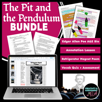 Preview of The Pit and the Pendulum BUNDLE | Annotated Text and Assessments Print & Digital