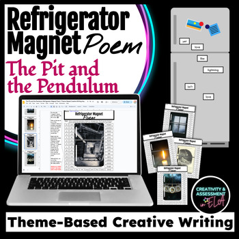 Preview of The Pit and the Pendulum Refrigerator Magnet Poem Theme-Based Creative Activity
