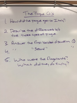 Preview of The Plague Reading Questions