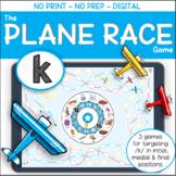 The Plane Race Game – K – No Print No Prep Spinning Dice G