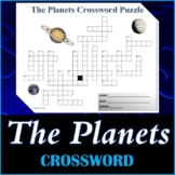The Planets Crossword Puzzle - Earth Space Science Printable