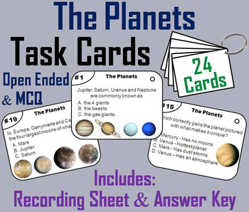 Preview of Inner & Outer Planets of the Solar System Activity: Task Cards (Space Science)