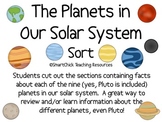 The Planets in Our Solar System Sort Packet