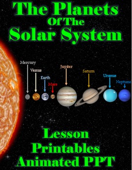 Preview of The Planets of The Solar System (Lesson, Powerpoint & Printables)