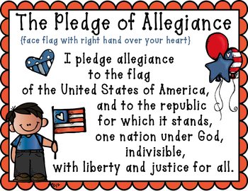 Preview of The Pledge of Allegiance