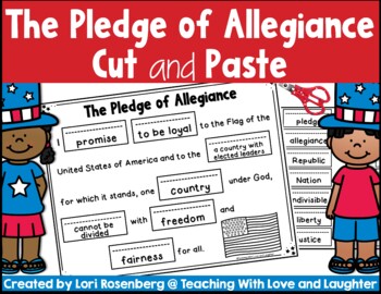 Preview of The Pledge of Allegiance Cut and Paste