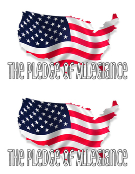 Preview of The Pledge of Allegiance Emergent Reader - FREEBIE