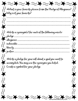 The Pledge of Allegiance FREEBIE by GinaC Teach | TPT