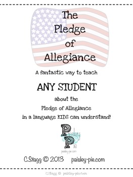 Preview of SOCIAL STUDIES: The Pledge of Allegiance Book for Kids