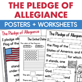 The Pledge of Allegiance Poster Worksheets Vocabulary US U