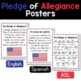 Pledge of Allegiance Posters (English, Spanish, & ASL)