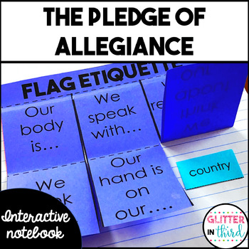 Preview of The Pledge of Allegiance activities interactive notebook