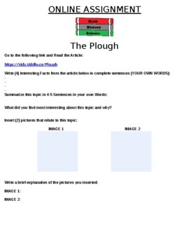 Preview of The Plough Online Assignment