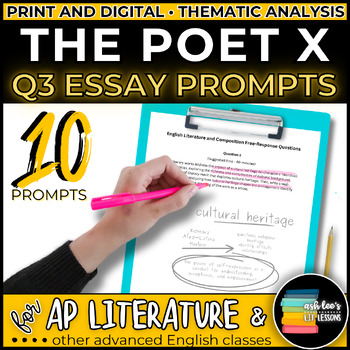 Preview of The Poet X | Acevedo | Q3 Essay Prompts AP Lit Open Ended Literary Response