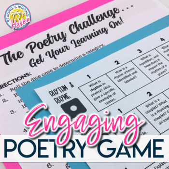 Preview of Poetry Review Dice Game for Any Poem