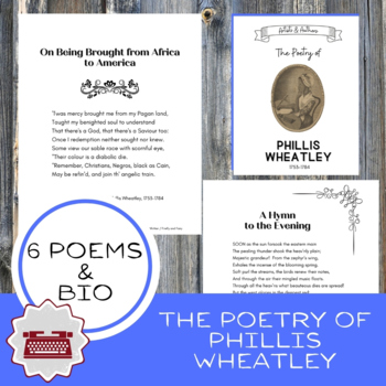 Preview of The Poetry of Phillis Wheatley / Poems & Resources / Black History Month
