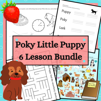 Preview of The Poky Little Puppy Bundle 5 Senses Comprehension and Vocabulary