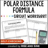 The Polar Distance Formula Self Checking Worksheet Activity